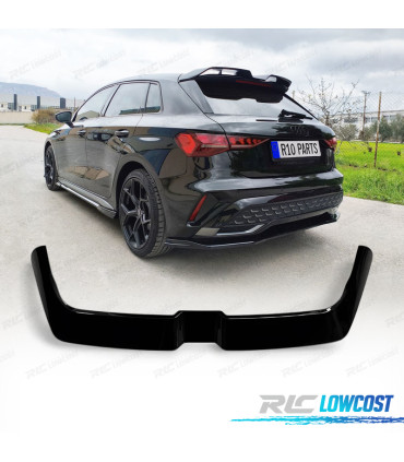 AILERON AUDI A3 8Y 20- PRETO BRILHANTE ABS