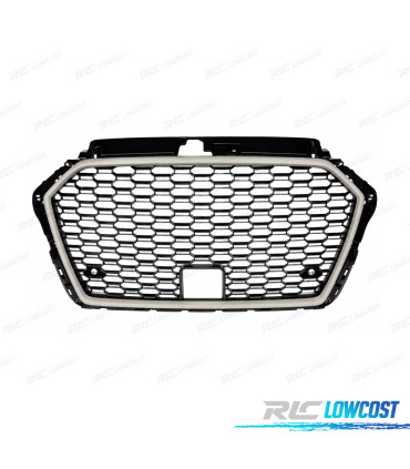 GRELHA AUDI A3 8V 16-20 LOOK RS3 PRETO CINZA RADAR