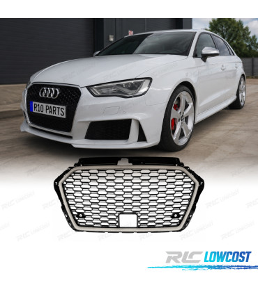 GRELHA AUDI A3 8V 16-20 LOOK RS3 PRETO CINZA RADAR