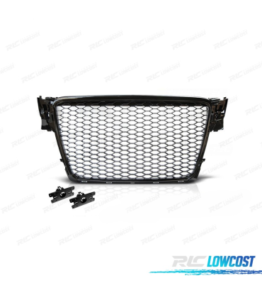 GRELHA AUDI A4 B8 07-11 LOOK RS PRETO BRILHANTE