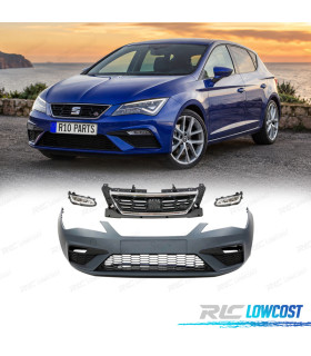 PARA-CHOQUES FRONTAL SEAT LEON 13-19 LOOK FR + FAROIS DE NEVOEIRO