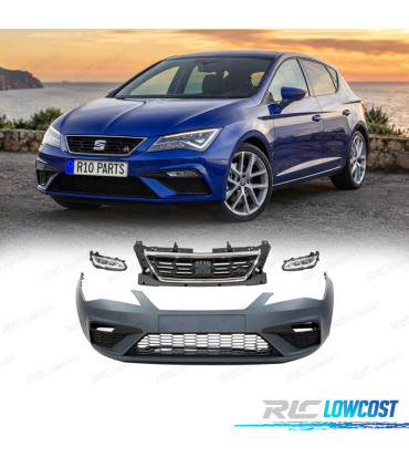 PARA-CHOQUES FRONTAL SEAT LEON 13-19 LOOK FR + FAROIS DE NEVOEIRO