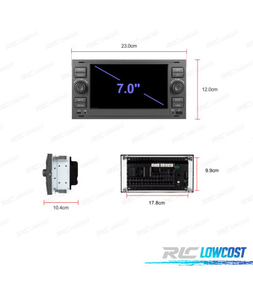 AUTO RADIO GPS ANDROID 15 FORD FOCUS C-MAX S-MAX GALAXY FUSION FIESTA