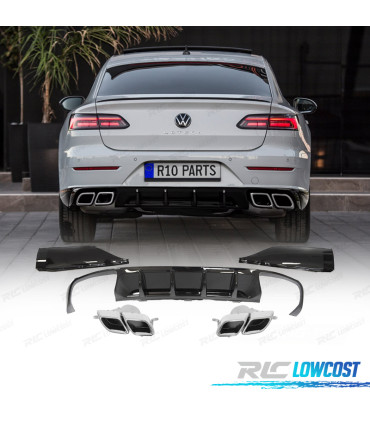DIFUSOR VOLKSWAGEN ARTEON 20-24 LOOK R NEGRO BRILHO