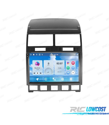 RÁDIO GPS 9'' ANDROID 13 VOLKSWAGEN TOUAREG 03-10 2 DIN 4GB+64GB