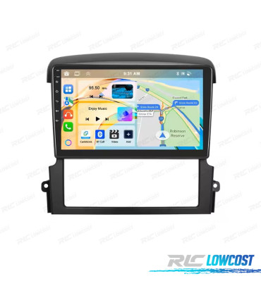 RÁDIO GPS 9'' ANDROID 13 KIA SORENTO 04-08 4GB+64GB