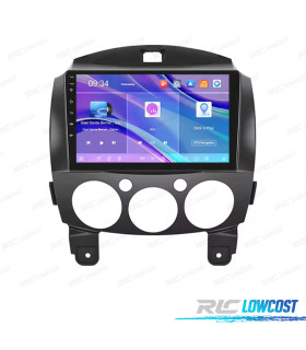 RÁDIO GPS 9'' ANDROID 13 MAZDA 2 07-14 2 DIN 4GB+64GB