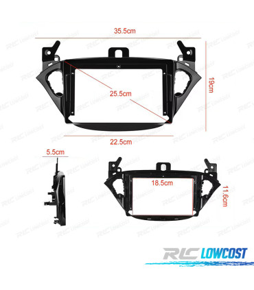 RÁDIO GPS 9'' ANDROID 13 OPEL CORSA 15-19 ADAM 13-16 2 DIN 4GB+64GB