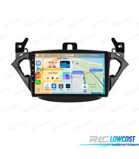 RÁDIO GPS 9'' ANDROID 13 OPEL CORSA 15-19 ADAM 13-16 2 DIN 4GB+64GB