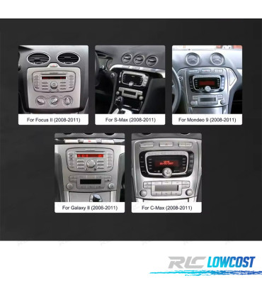 RÁDIO GPS 7'' ANDROID 13 FORD FOCUS II 08-11 S-MAX 08-11 MONDEO 08-11 GALAXY II 06-11 C-MAX 08-11 KUGA 06-11 4GB+64GB