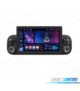 RÁDIO GPS 7'' ANDROID 13 FIAT PANDA 13-20 2 DIN 4GB+64GB