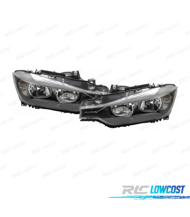 FARÓIS BMW F30 F31 11-15 FUNDO PRETO