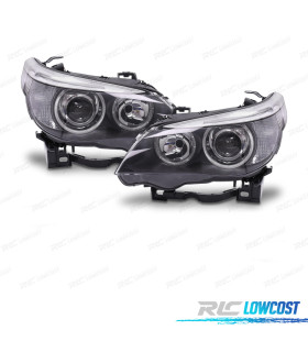 FARÓIS BI-XENON ANGEL EYES BMW E60 E61 05-07