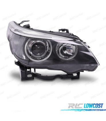 FARÓIS BI-XENON ANGEL EYES BMW E60 E61 05-07