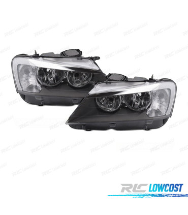 FARÓIS BMW X3 F25 11-13 FUNDO PRETO