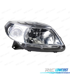 FAROL DIR OPTICA DACIA SANDERO 08-11 FUNDO CROMADO
