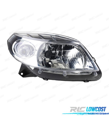 FAROL DIR OPTICA DACIA SANDERO 08-11 FUNDO CROMADO