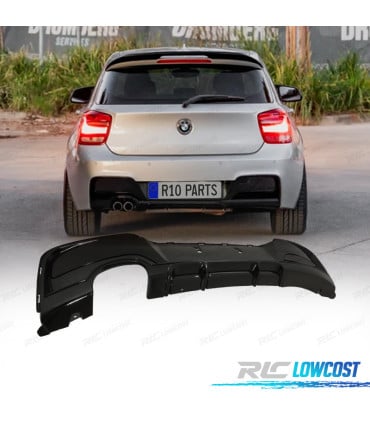 DIFUSOR BMW F20 F21 11-15 LOOK M PERFORMANCE PRETO BRILLO SAIDA DUPLA ESQ