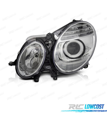 FAROL ESQ MERCEDES CLASSE E W211 06-09 CROMADO H7 + H7