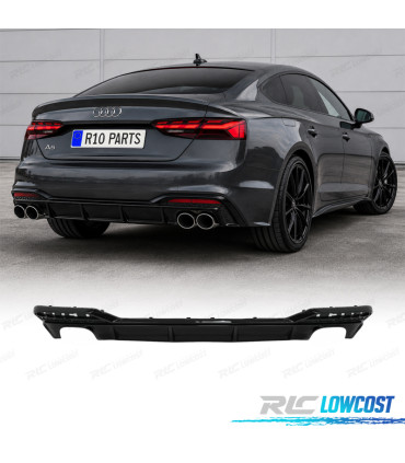 DIFUSOR AUDI A5 S-LINE 21- LOOK S5 PRETO BRILHANTE