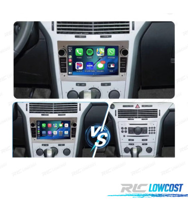 AUTO RADIO GPS ANDROID 13 CINZA CLARO PARA OPEL ASTRA H VIVARO ZAFIRA VECTRA CORSA D