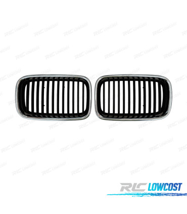 GRELHAS FRONTAIS BMW E36 91-96 CROMADO PRETO