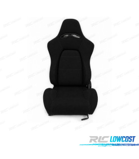 ASSENTO DESPORTIVO SEMI-BAQUET LOOK BRIDE ALCÂNTARA PRETA