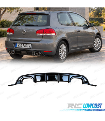 DIFUSOR VOLKSWAGEN VW GOLF 6 08-12 LOOK 7.5 R PRETO BRILHANTE