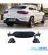 DIFUSOR TRASEIRO MERCEDES GLC C253 COUPE 15-19 LOOK AMF GLC63 + PONTEIRAS DE ESCAPE PRETAS