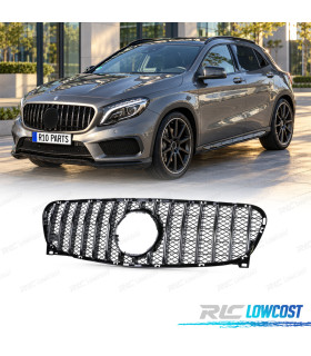 GRELHA MERCEDES GLA X156 13-16 LOOK GT PRETO BRILHANTE CROMADO