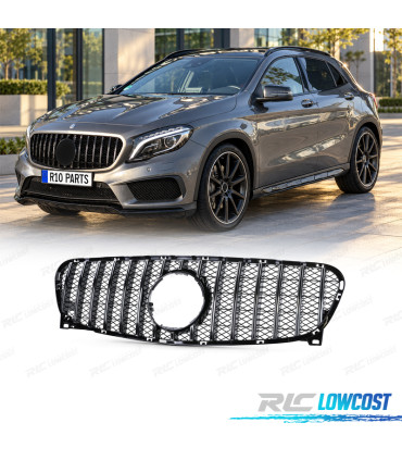 GRELHA MERCEDES GLA X156 13-16 LOOK GT PRETO BRILHANTE CROMADO