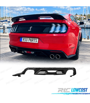DIFUSOR FORD MUSTANG 15-17 LOOK GT500 SAÍDA DUPLA