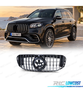 GRELHA MERCEDES GLS X167 20- LOOK GT PRETO BRILHANTE CROMADO
