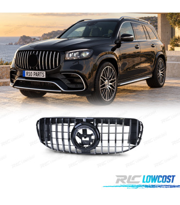 GRELHA MERCEDES GLS X167 20- LOOK GT PRETO BRILHANTE CROMADO