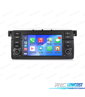 RÁDIO GPS ANDROID 15 BMW SÉRIE 3 E46 98-05 / COMPACTO 01-05 / CABRIO 00-06 / TOURING 99-05 / COUPÉ 98-06 7" 4GB+64GB