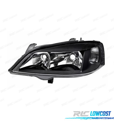 FAROL ESQ OPTICA OPEL ASTRA G 97-04 FUNDO PRETO