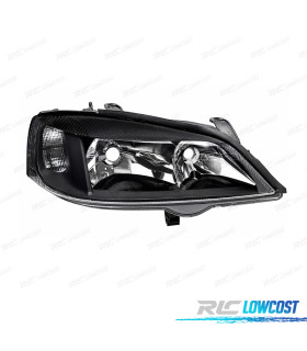 FAROL DIR OPTICA OPEL ASTRA G 97-04 FUNDO PRETO