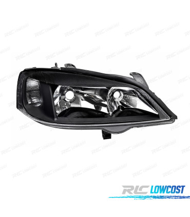 FAROL DIR OPTICA OPEL ASTRA G 97-04 FUNDO PRETO