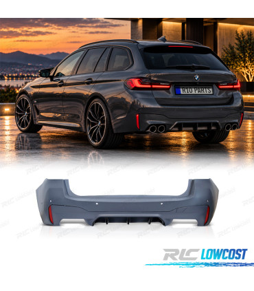 PARA-CHOQUES TRASEIRO BMW G31 TOURING LCI 20-23 LOOK M5 PDC DUPLA SAÍDA