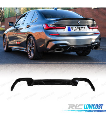 DIFUSOR TRASEIRO BMW G20 G21 19-22 LOOK M PERFORMANCE 325i PRETO MATTE