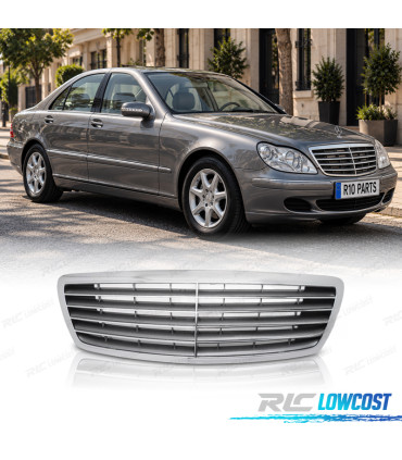 GRELHA MERCEDES W220 02-05 LOOK AMG CROMADO CARBONO