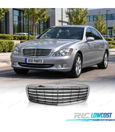 GRELHA MERCEDES W221 05-12 LOOK AMG CROMADO CARBONO