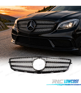GRELHA FRONTAL MERCEDES W204 07-11 LOOK AMG PRETO BRILHANTE