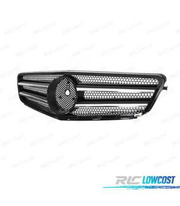 GRELHA FRONTAL MERCEDES W204 07-14 LOOK AMG PRETO CROMADO