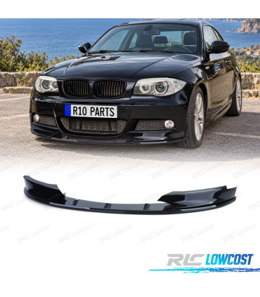 SPOILER LIP BMW E82 E88 11-13 LOOK M PERFORMANCE PRETO BRILHANTE