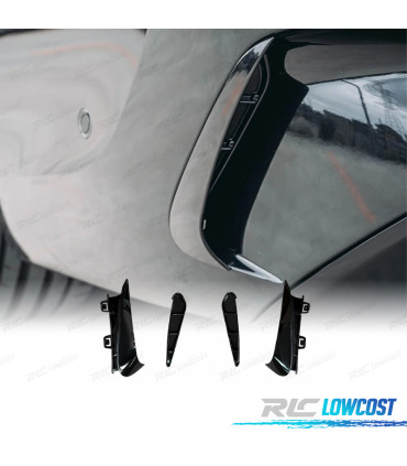 FRISOS PARA-CHOQUES TRASEIRO BMW G20 19-22 LOOK M PRETO BRILHANTE
