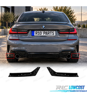 SPLITTERS TRASEIROS BMW G20 19-22 PRETO BRILHANTE
