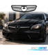 GRELHA MERCEDES CLASSE C W204 LOOK AMG C63 PRETO CROMADO