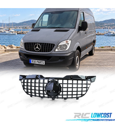 GRELHA MERCEDES SPRINTER W906 06-13 LOOK GT PRETO BRILHANTE