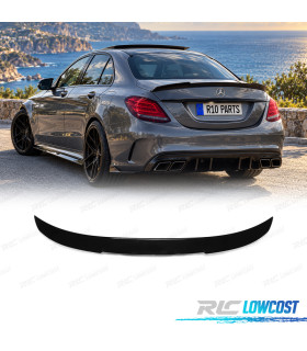 AILERON SPOILER MERCEDES CLASSE C W205 4P 14-18 LOOK AMG PRETO BRILHANTE